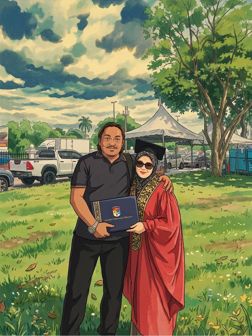 The couple who founded Homestay Shimah Jay